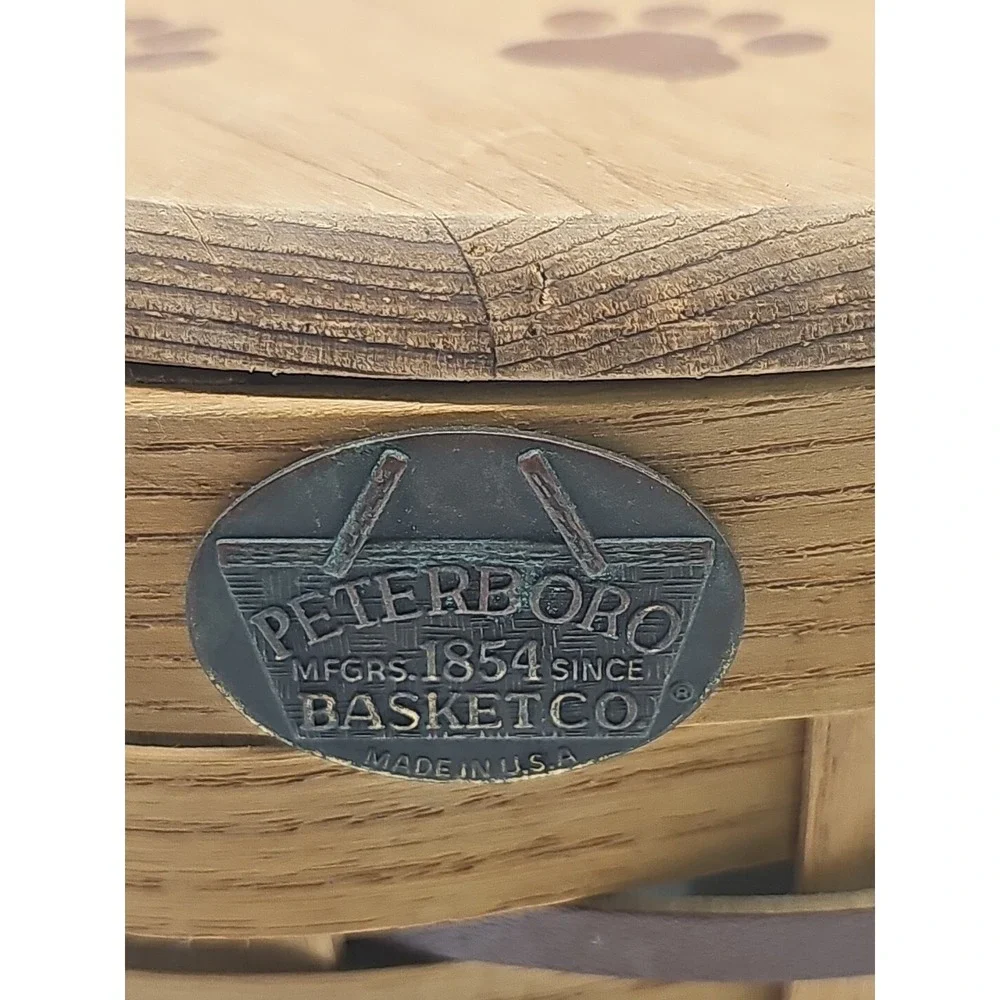 Peterboro Basket Company USA Paw Print Ice Bucket‎ Treat Holder